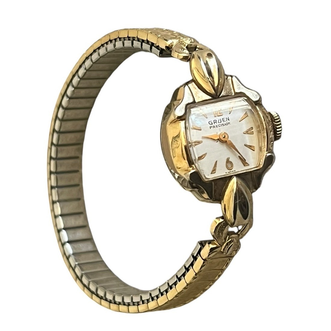 Gruen Precision Vtg Mechanical Fully Wound 10k Rolled Gold Plated Bezel 17 Jewel